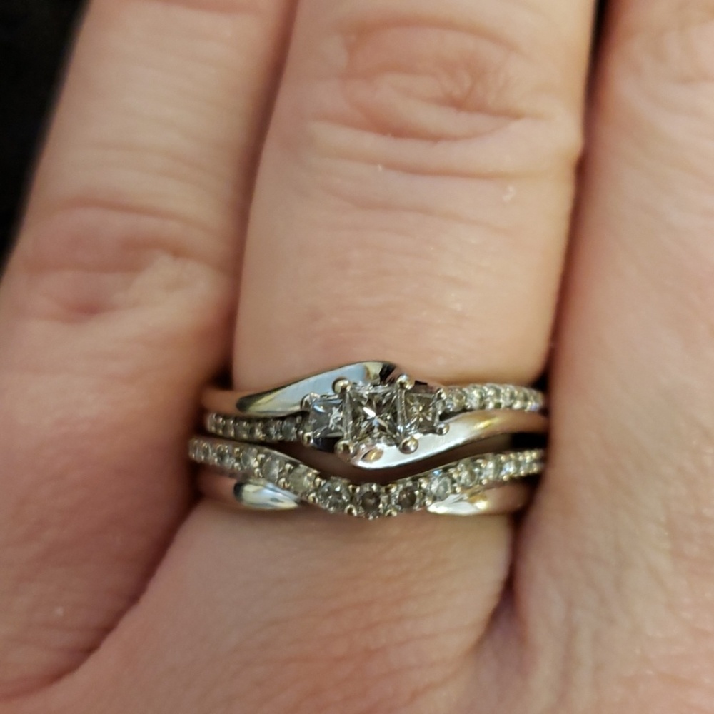 White gold Diamond wedding set - Picture 2 of 7